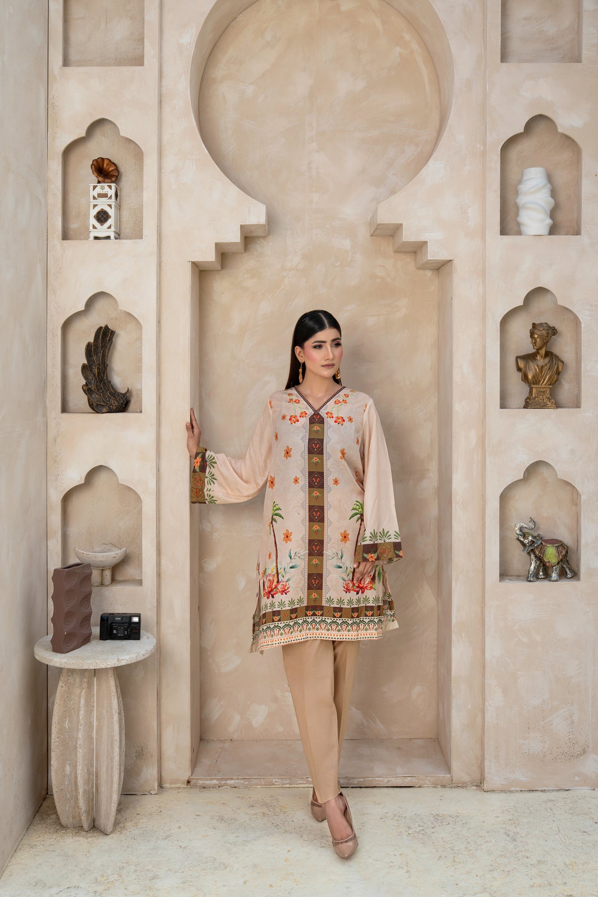 THE MUSE SHIRT PRINTED ARABIC SILK (RTW1P-C1A3)