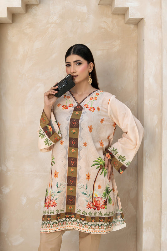 THE MUSE SHIRT PRINTED ARABIC SILK (RTW1P-C1A3)