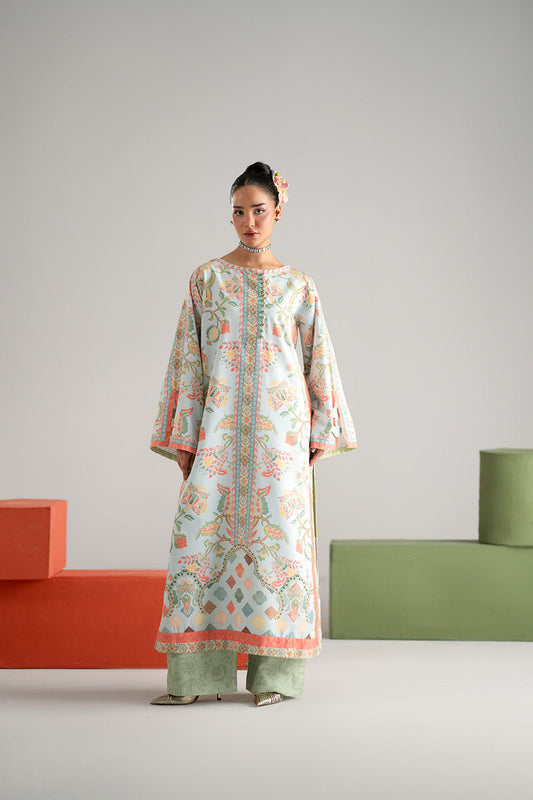 THE POWDER BLUE KAFTAN 2 PCS SET