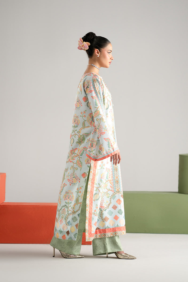 THE POWDER BLUE KAFTAN 2 PCS SET